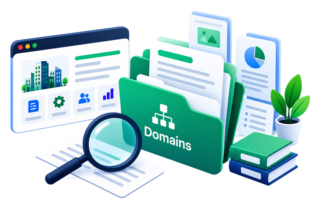 Control Domains Isometric Graphic